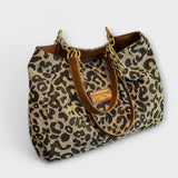 Brava™ | Platnena torba s leopard printom