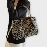 Brava™ | Platnena torba s leopard printom