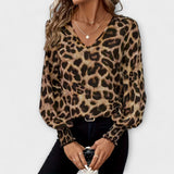 Stilizirana bluza s uzorkom od leoparda