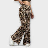 Hlače Bootcut s leopardim uzorkom