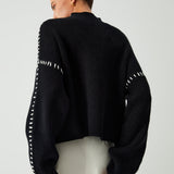 Alma | Oversize dolcevita pulover s Piqué detaljima