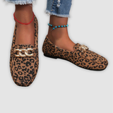 Jade - Kožne mokasine s uzorkom leoparda