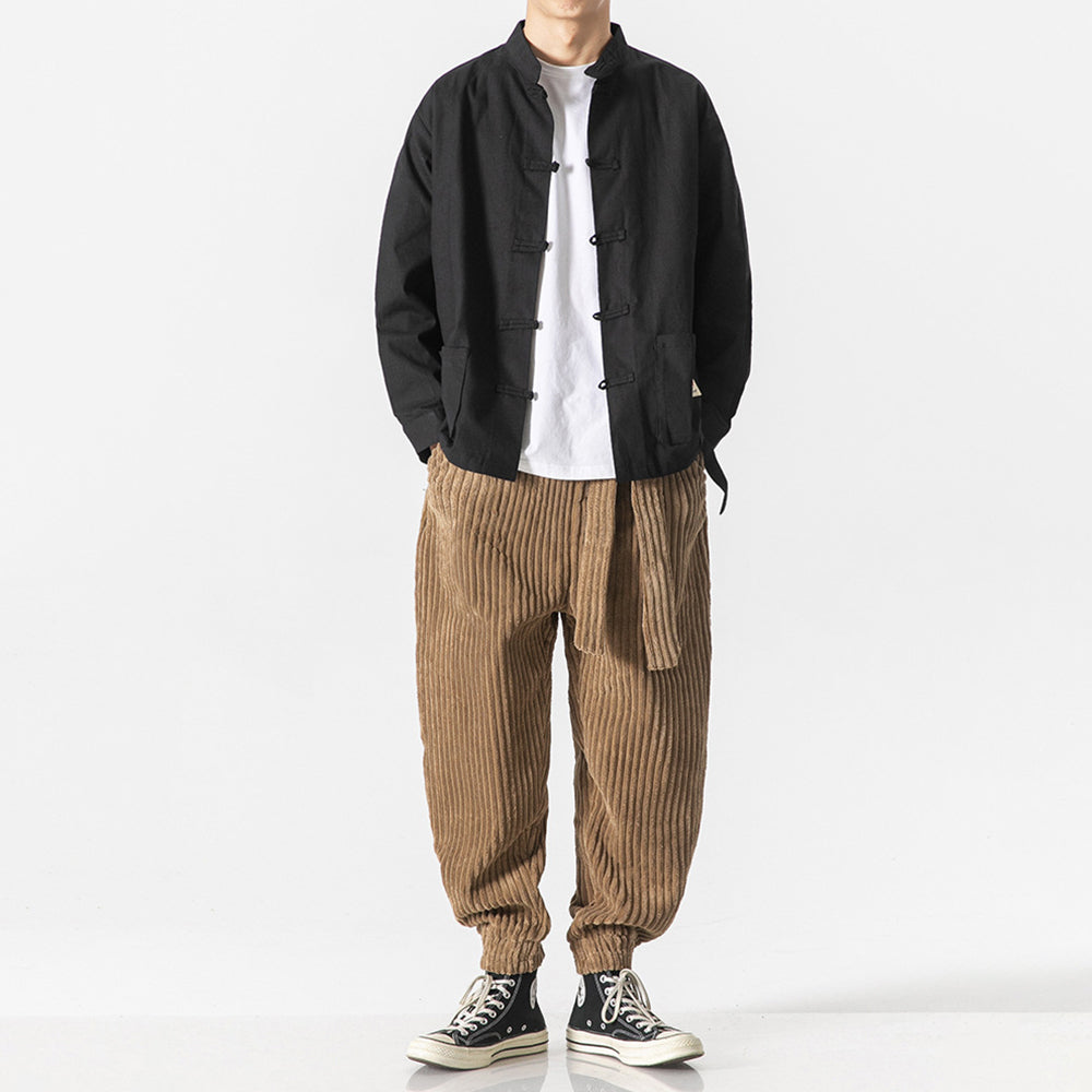 Keisuke - Kakao pamučne pantalone