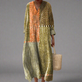 Vivienne™ | Midi haljina s šarenim patchwork-uzorkom