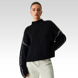 Alma | Oversize dolcevita pulover s Piqué detaljima