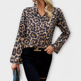 Ležerna bluza s leopard uzorkom