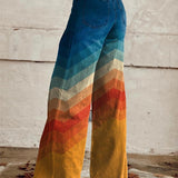 Zrinka - Elegantni Retro ZIGZAG Hlače